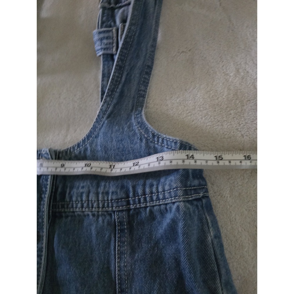 Womens Denim Overall Mini Dress Buckle Strap Button Front Size Small‎ Forever 21 - Picture 5 of 7